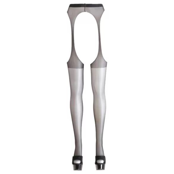 Cottelli - erotické pančuchy - tenký pásik - čierne - L/XL