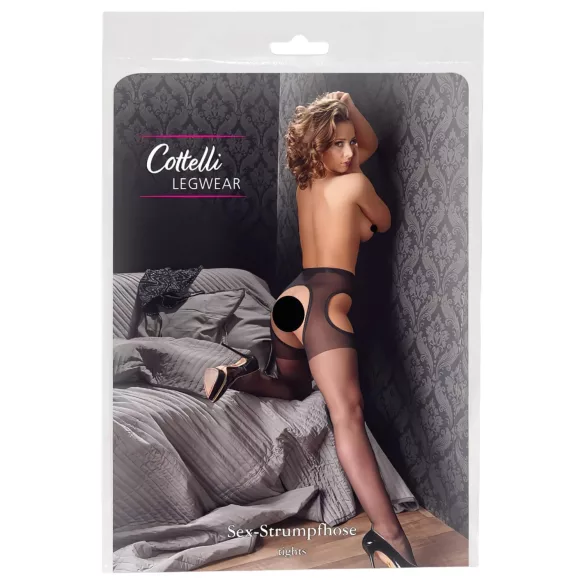 Cottelli - erotické pančuchy - čierne
