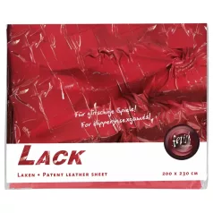 Lak plachta - posteľná plachta - 200x230 cm - červená