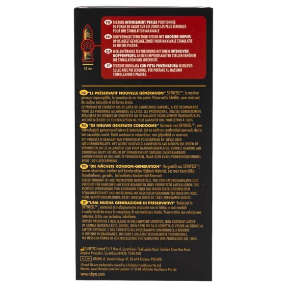 Manix SKYN Intense - bezlatexový kondóm s nopkami - 10 ks