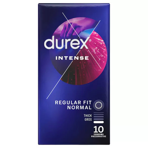 Durex Intense - kondóm s drážkami a výstupkami (10 ks)