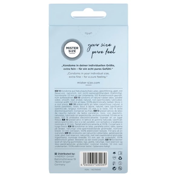 Mister Size - tenký kondóm - 53mm - 10 ks