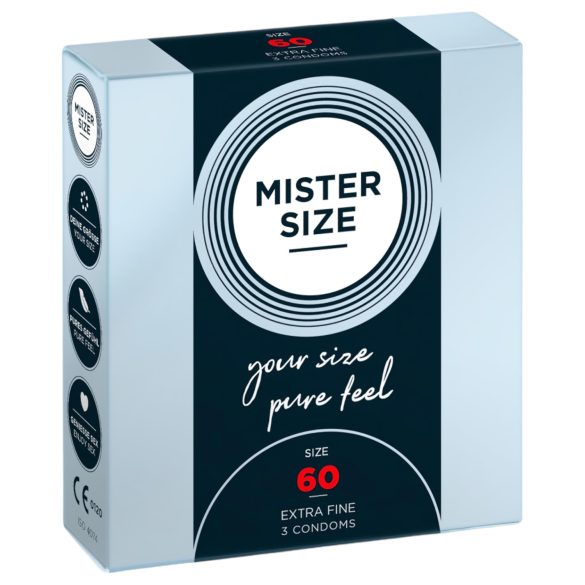 Mister Size - tenký kondóm - 60mm - 3 ks