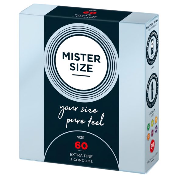 Mister Size - tenký kondóm - 60mm - 3 ks