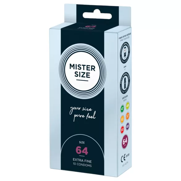 Mister Size - tenký kondóm - 64 mm - 10 ks