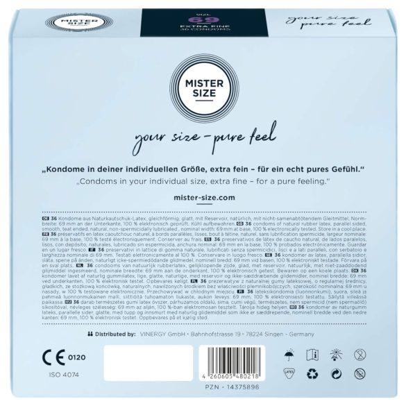 Mister Size - tenký kondóm - 69mm - 36 ks