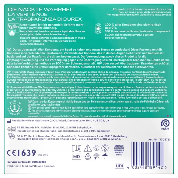 Durex Surprise Me - balík kondómov - mix druhov - 30 ks