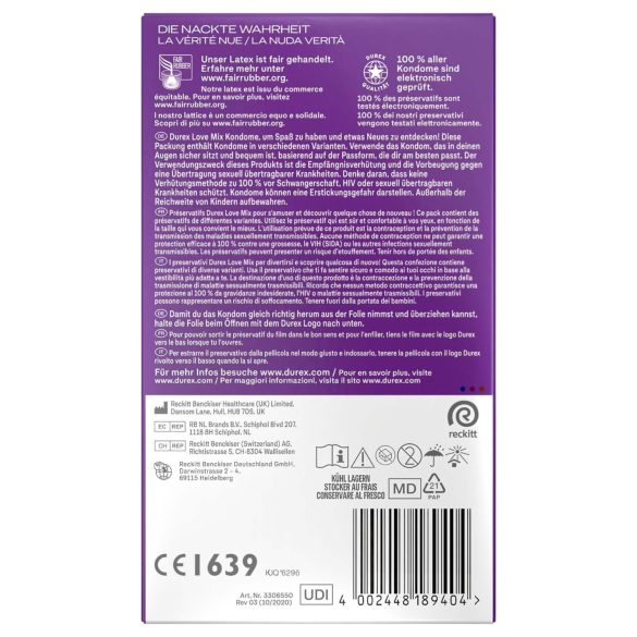 Durex Love Mix - balíček kondómov - 18 ks