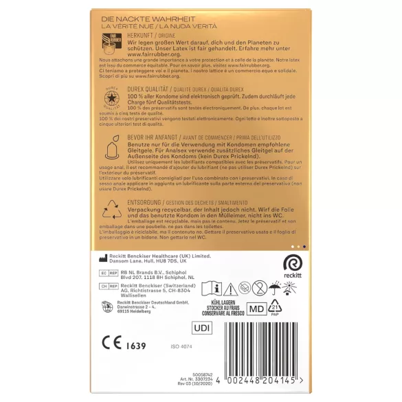 Durex Hautnah - ultra tenké kondómy - 10 ks