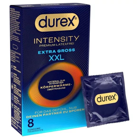 Durex Intensity XXL - prezervatív bez latexu - 8 ks