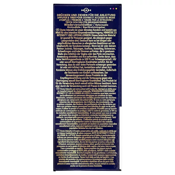 Durex Intensity - ultra tenké bezlatexové kondómy - 20 ks