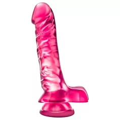   B Yours Basic 8 - realistický dildo s semenníkmi - 23 cm - ružový