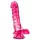 B Yours Basic 8 - realistický dildo s semenníkmi - 23 cm - ružový