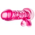 B Yours Basic 8 - realistický dildo s semenníkmi - 23 cm - ružový