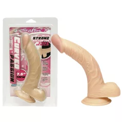 NMC - realistický ohýbaný dildo - 19 cm - telová farba