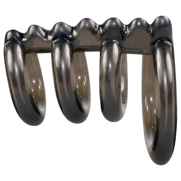 Bad Kitty - erekčný krúžok so štýlovými hrotmi - 4 kusy - silikón