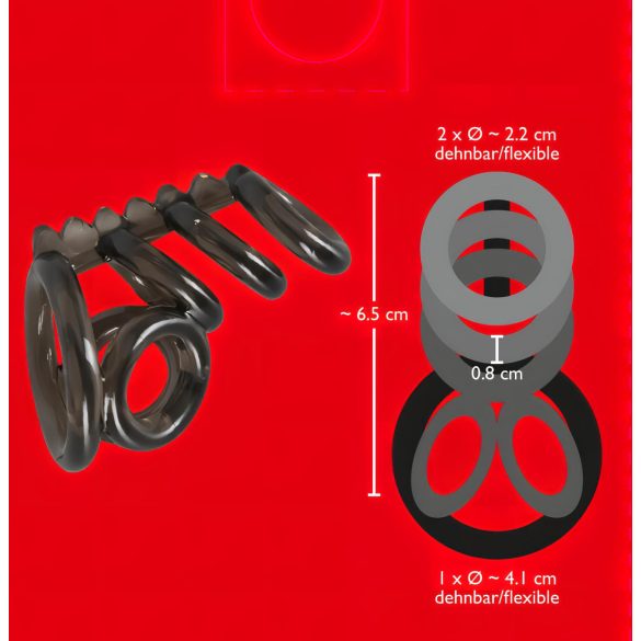 Bad Kitty - ostnatý krúžok na penis a semenníky