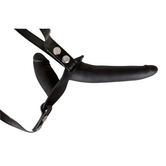 You2Toys - pripínateľné dildo duo - silikón - čierne