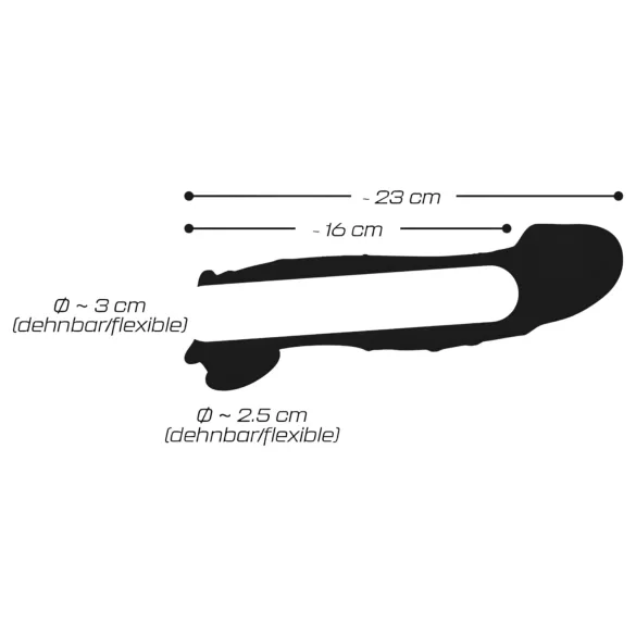 Crystal Skin - návlek na penis - predĺženie - priehľadný