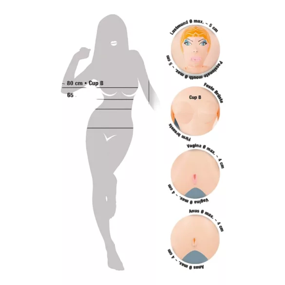 You2Toys - nafukovacia panna pre mužov - realistická tvár