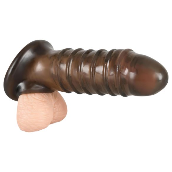 Rebel - návlek na penis s drážkami - sivý