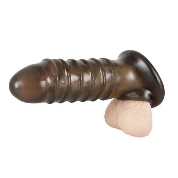 Rebel - návlek na penis s drážkami - sivý