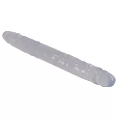 Kryštál - dvojité dildo - sklo - 34 cm