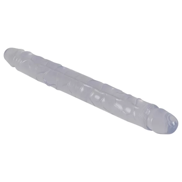 Kryštál - dvojité dildo - sklo - 34 cm