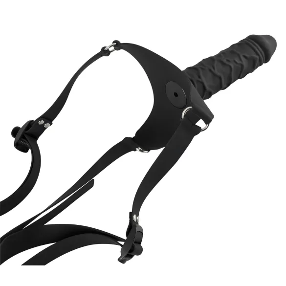 You2Toys - nasadzovací dildo - silikónové - čierne