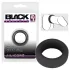 Black Velvets - erekčný krúžok hrubostenný 2,6 cm - čierny