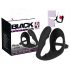 Black Velvets - análna dildo s krúžkom na penis a semenníky - čierna
