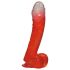Jolly - dildo - realistický tvar - červená - 17 cm