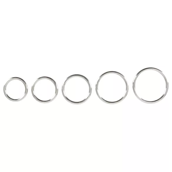 Bad Kitty - kovový erekčný krúžok set - 5 kusov