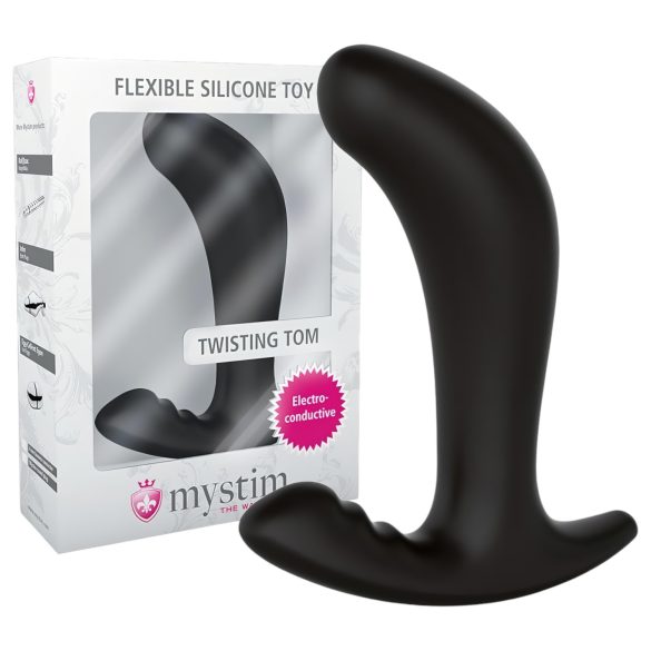 mystim Twisting Tom - elektro análny dildo - čierny