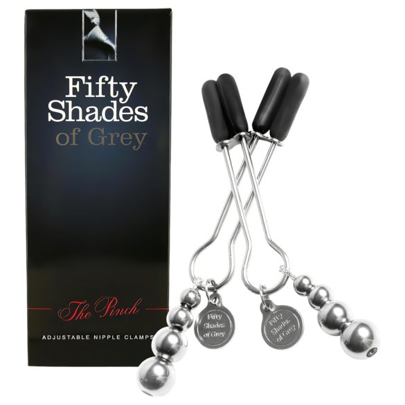Fifty Shades of Grey - kliešte na bradavky - kovové - strieborné
