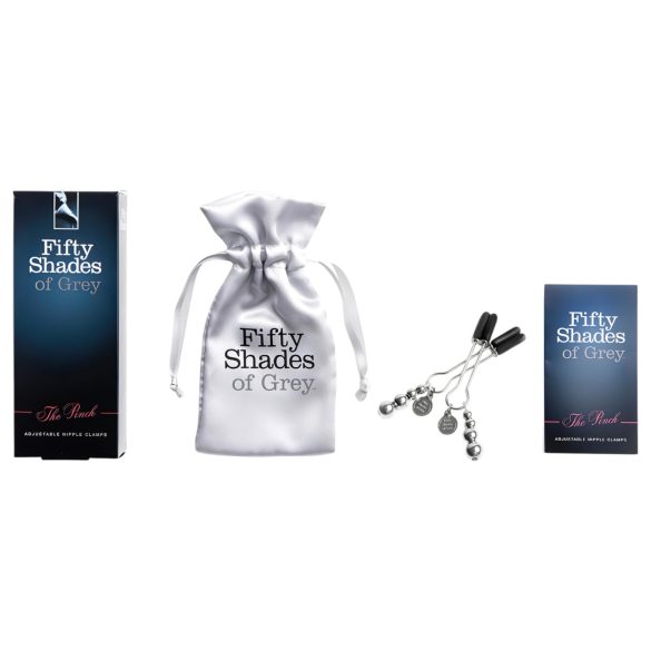 Fifty Shades of Grey - kliešte na bradavky - kovové - strieborné