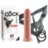 King Cock - pripínací dildo - realistický - telová farba - 20 cm