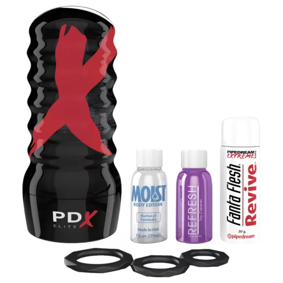 PDX Elite - masturbátor pre mužov - manuálny vákuový orál - realistická farba