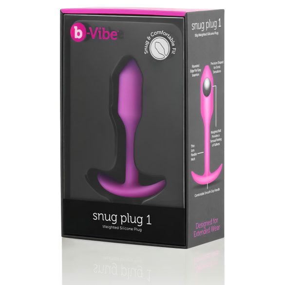 b-vibe - análny kolík s vnútornou záťažou 55g - ružový