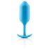 b-vibe Snug Plug 3 - dvojitá análny plug (180g) - modrá