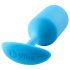 b-vibe Snug Plug 3 - dvojitá análny plug (180g) - modrá