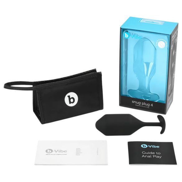 b-vibe - análny kolík s dvoma guľôčkami - 257g čierny