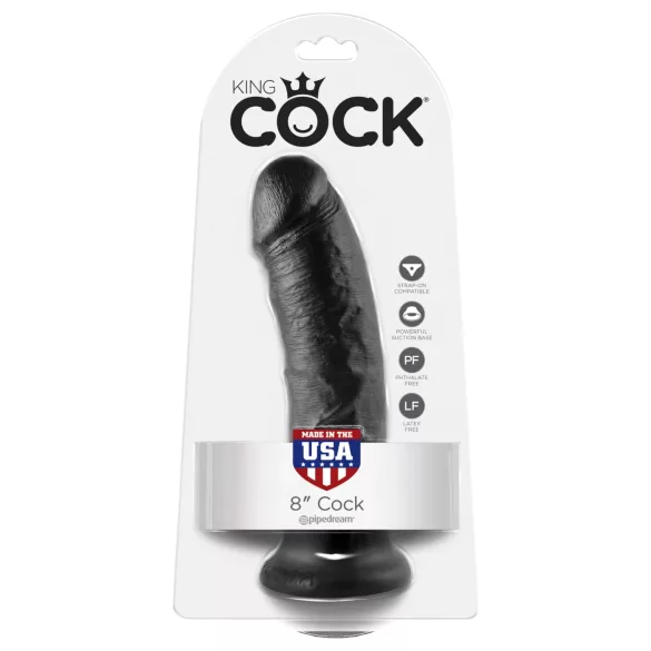 King Cock 8 dildo (20 cm, čierny)