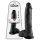 King Cock 25 cm semenník dildo - čierny