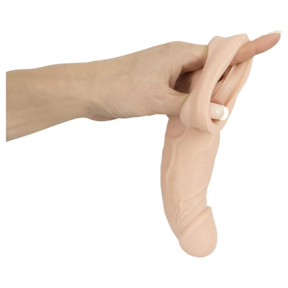 Nature Skin - návlek na penis s erekčným krúžkom - realistický vzhľad