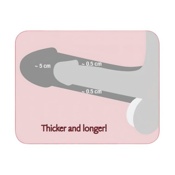 Nature Skin - návlek na penis s erekčným krúžkom - realistický vzhľad