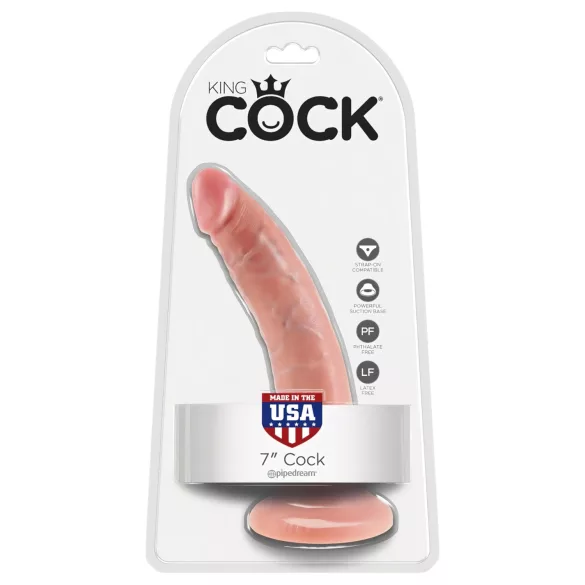 King Cock - realistický dildo - 18 cm - telová farba