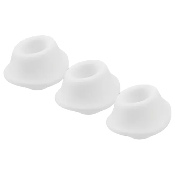 Womanizer Premium M - náhradné sacie hlavice - biele - sada 3 ks