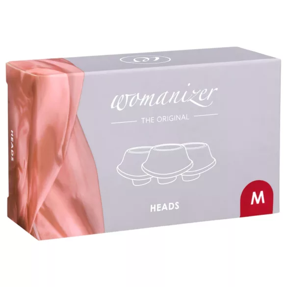 Womanizer - náhradná sacia hlavica set - červená - Premium M (3 ks)