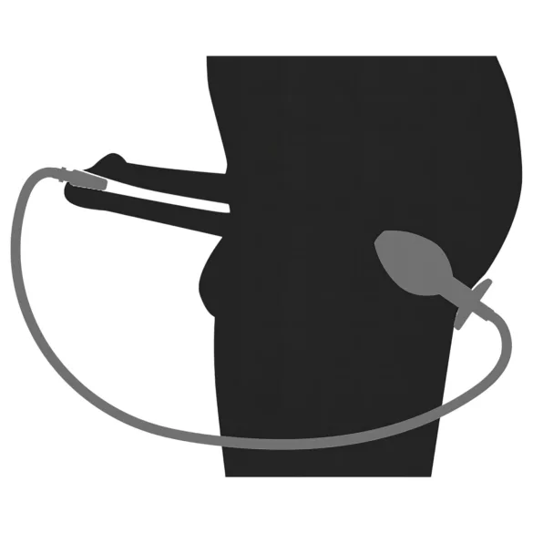 Piss to Ass Plug - análny kolík dutý s dilatátorom močovej trubice